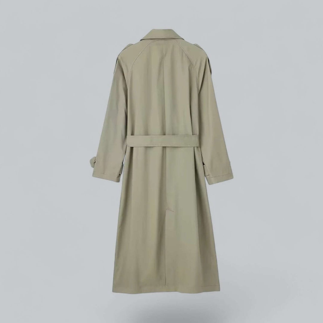 Ella | Women's Double-Breasted Belted Longline Trench Coat