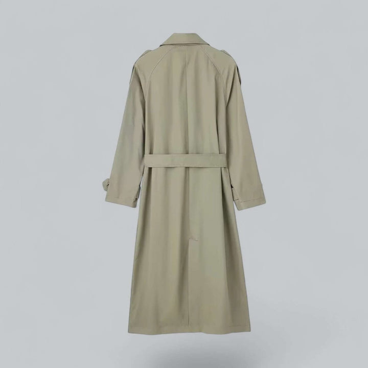 Ella | Women's Double-Breasted Belted Longline Trench Coat