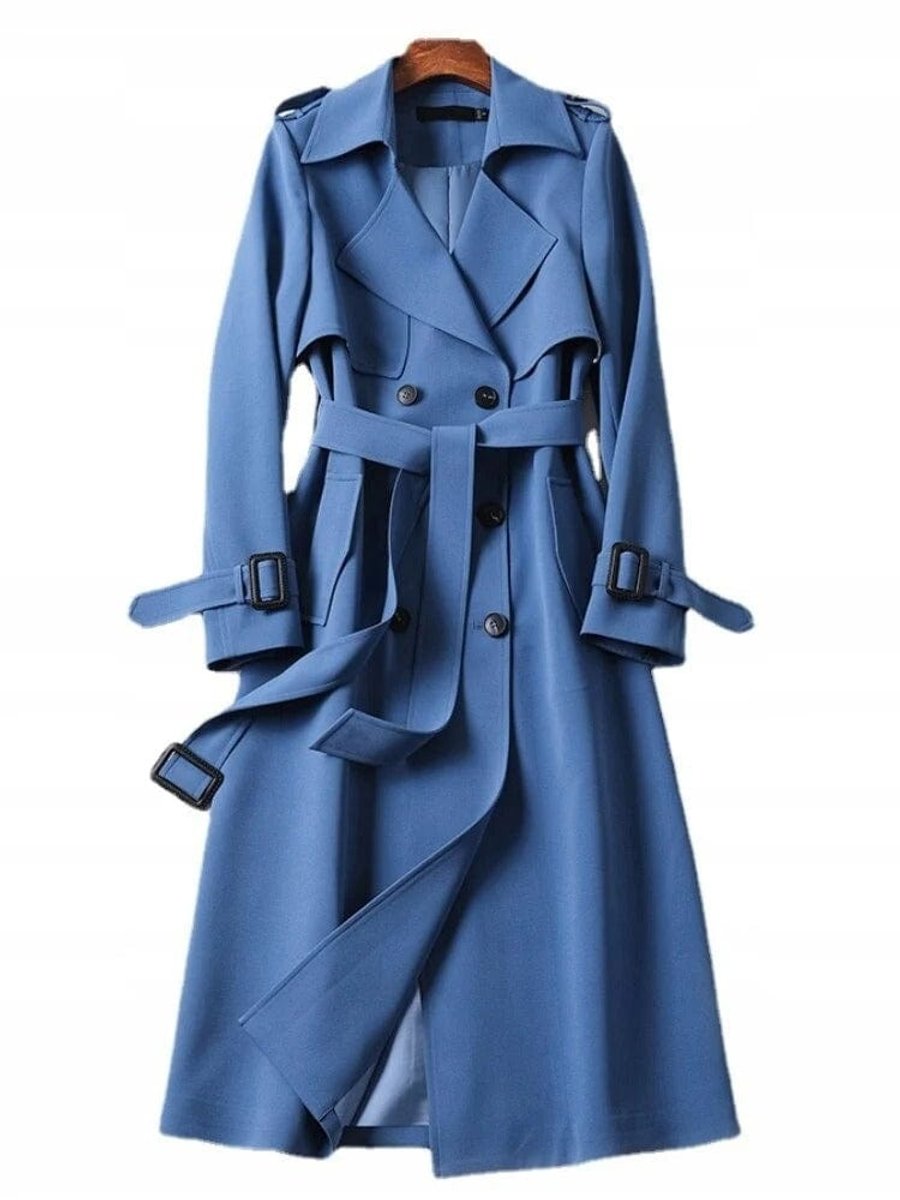 Florence | Women's Double-Breasted Belted Midi Trench Coat