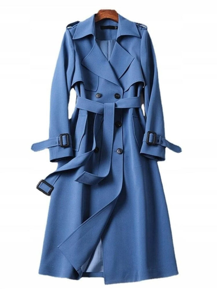 Florence | Women's Double-Breasted Belted Midi Trench Coat