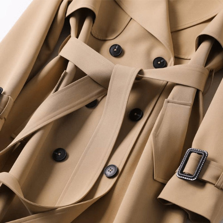 Florence | Women's Double-Breasted Belted Midi Trench Coat