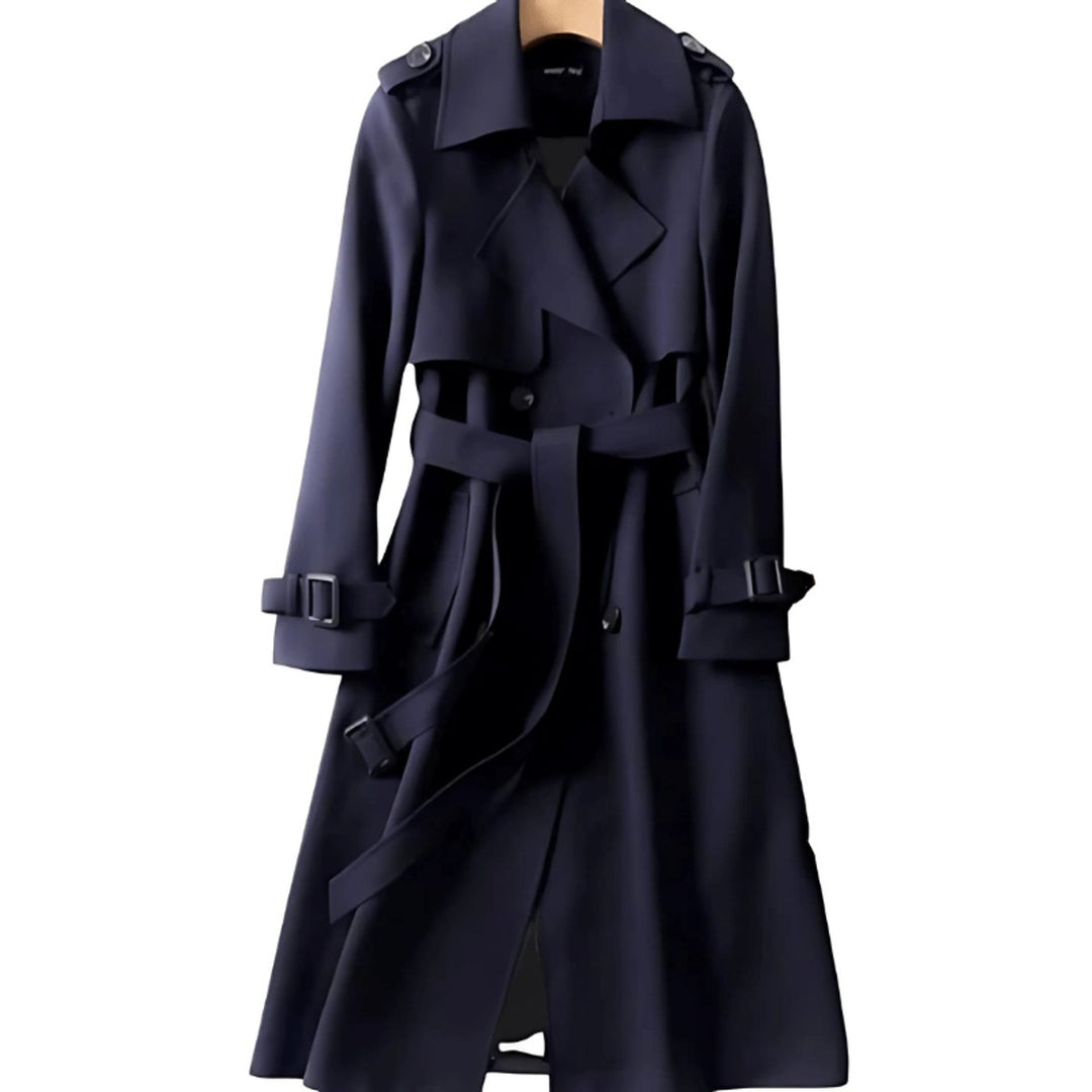 Olivia | Women's Double-Breasted Belted Trench Coat Long Fit