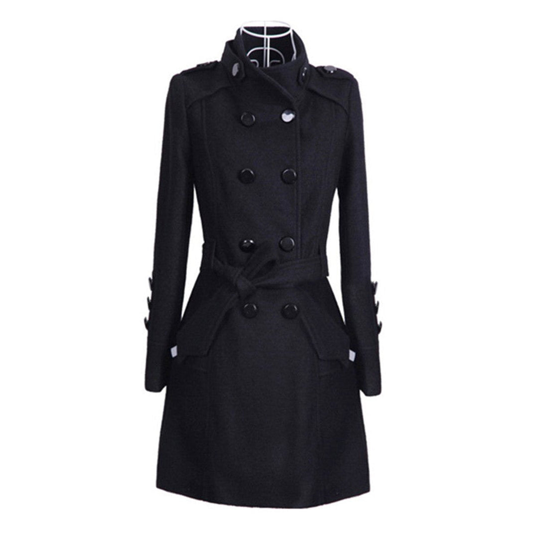 Willow | Women's Double-Breasted Belted Wool Coat Trench