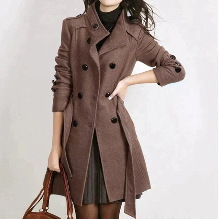 Willow | Women's Double-Breasted Belted Wool Coat Trench