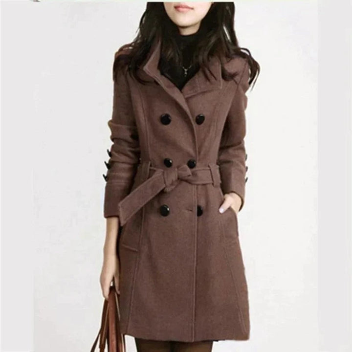 Willow | Women's Double-Breasted Belted Wool Coat Trench