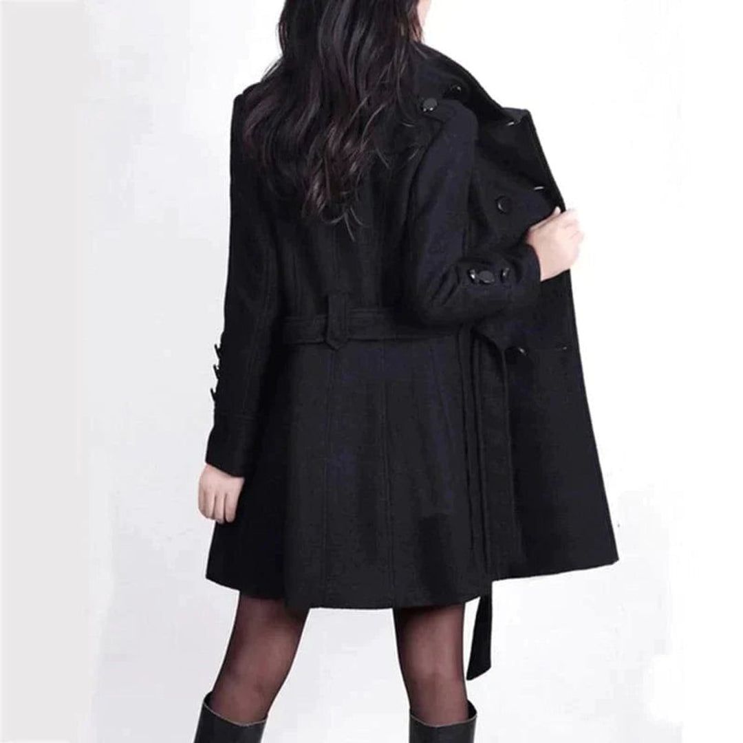 Willow | Women's Double-Breasted Belted Wool Coat Trench