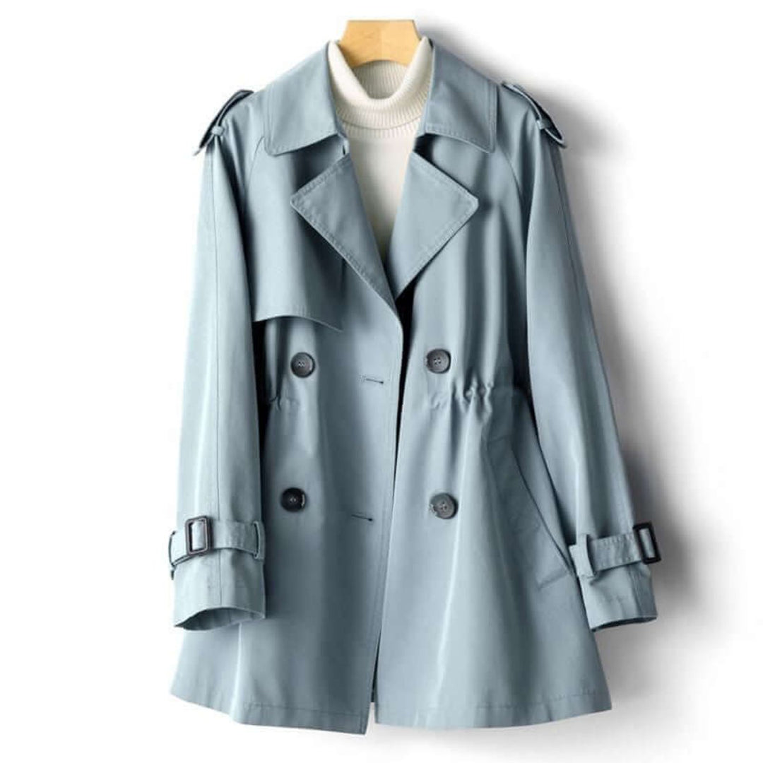 Lily | Women's Double-Breasted Tailored Trench Coat Notched Lapel