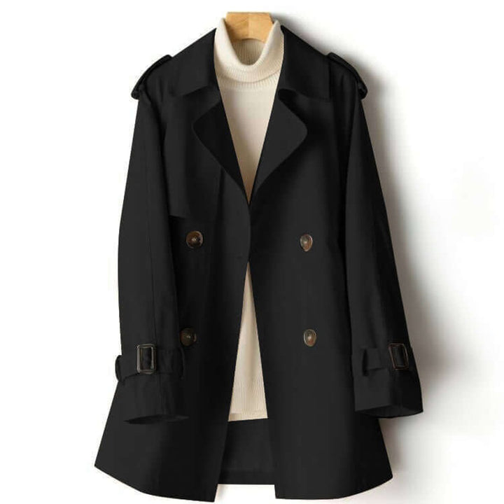 Lily | Women's Double-Breasted Tailored Trench Coat Notched Lapel