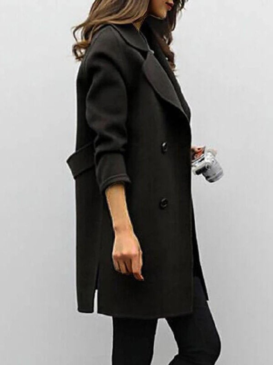 Scarlett | Women's Double-Breasted Wool Coat Long Winter Overcoat