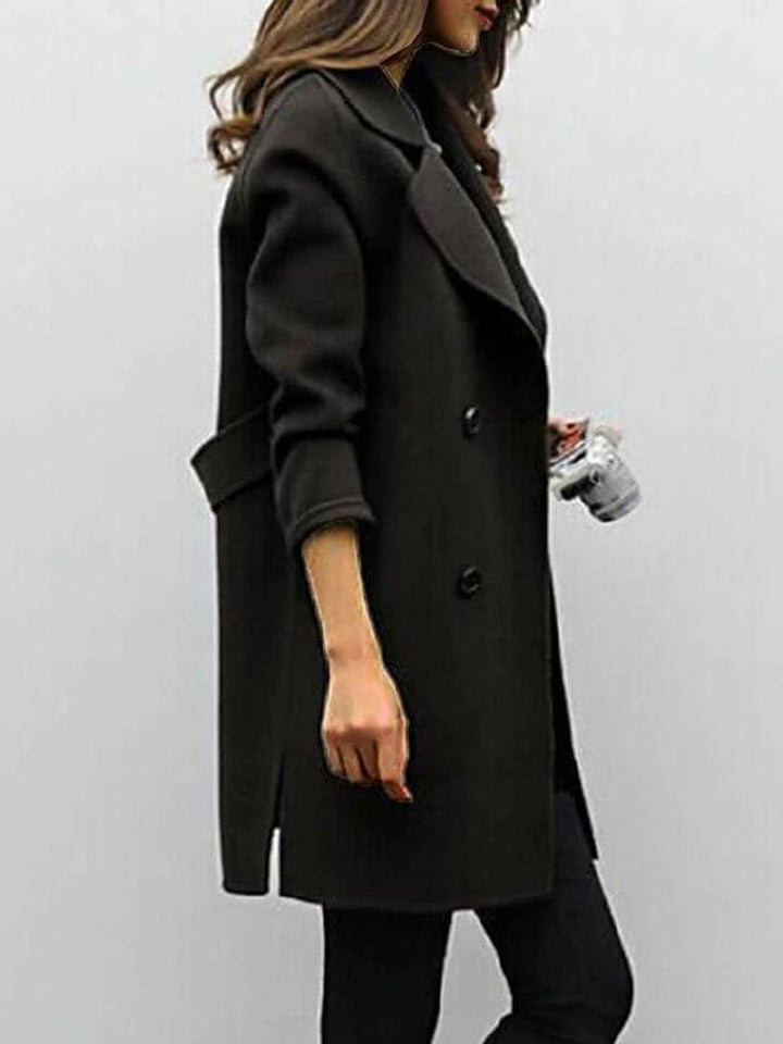 Scarlett | Women's Double-Breasted Wool Coat Long Winter Overcoat