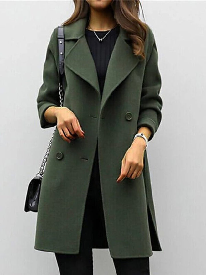 Grace | Women's Double-Breasted Wool Coat Longline Trench Coat
