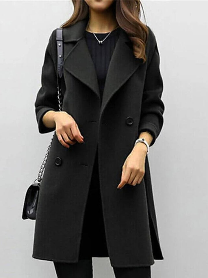 Grace | Women's Double-Breasted Wool Coat Longline Trench Coat
