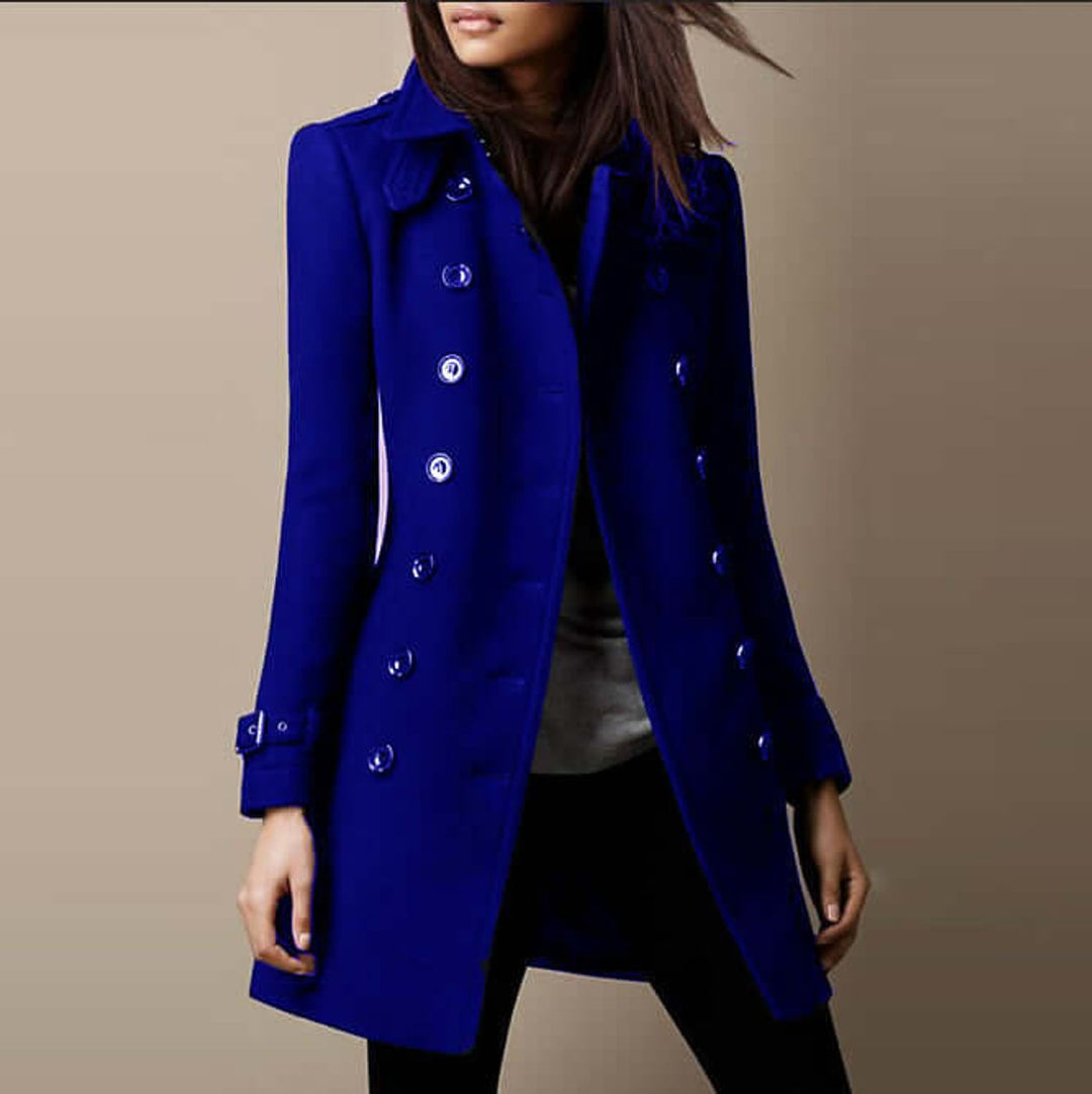 Florence | Women's Double-Breasted Wool Trench Coat Tailored Fit