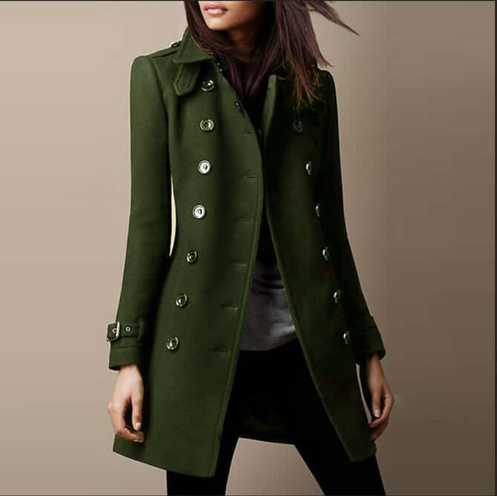 Florence | Women's Double-Breasted Wool Trench Coat Tailored Fit