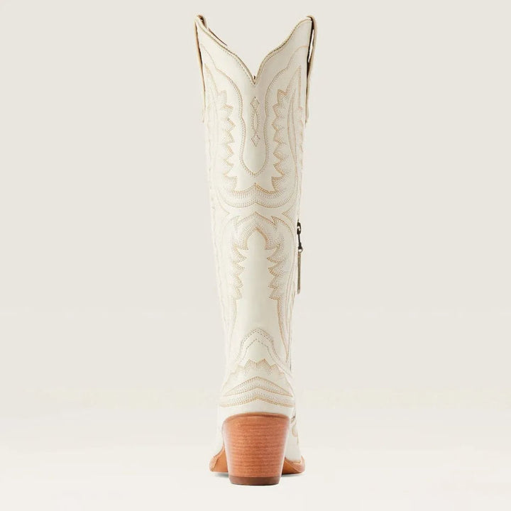 Ivy | Women's Embroidered Knee-High Heeled Cowboy Boots Pointed Toe