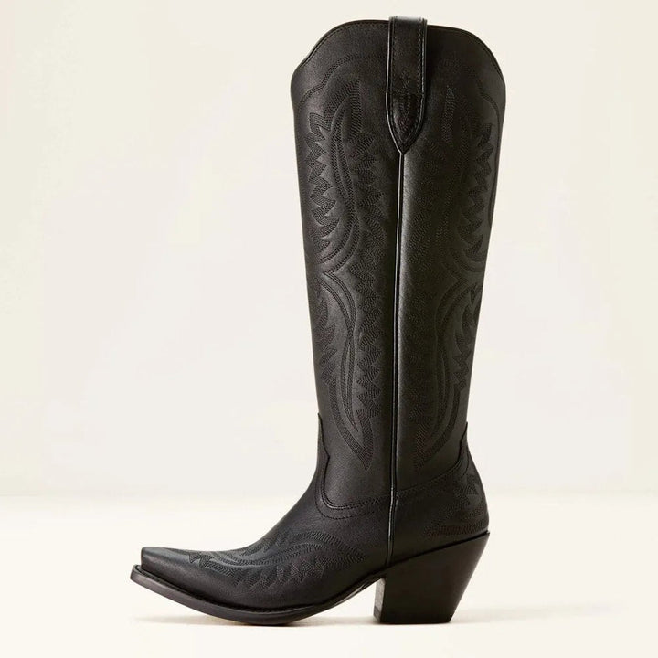 Ivy | Women's Embroidered Knee-High Heeled Cowboy Boots Pointed Toe