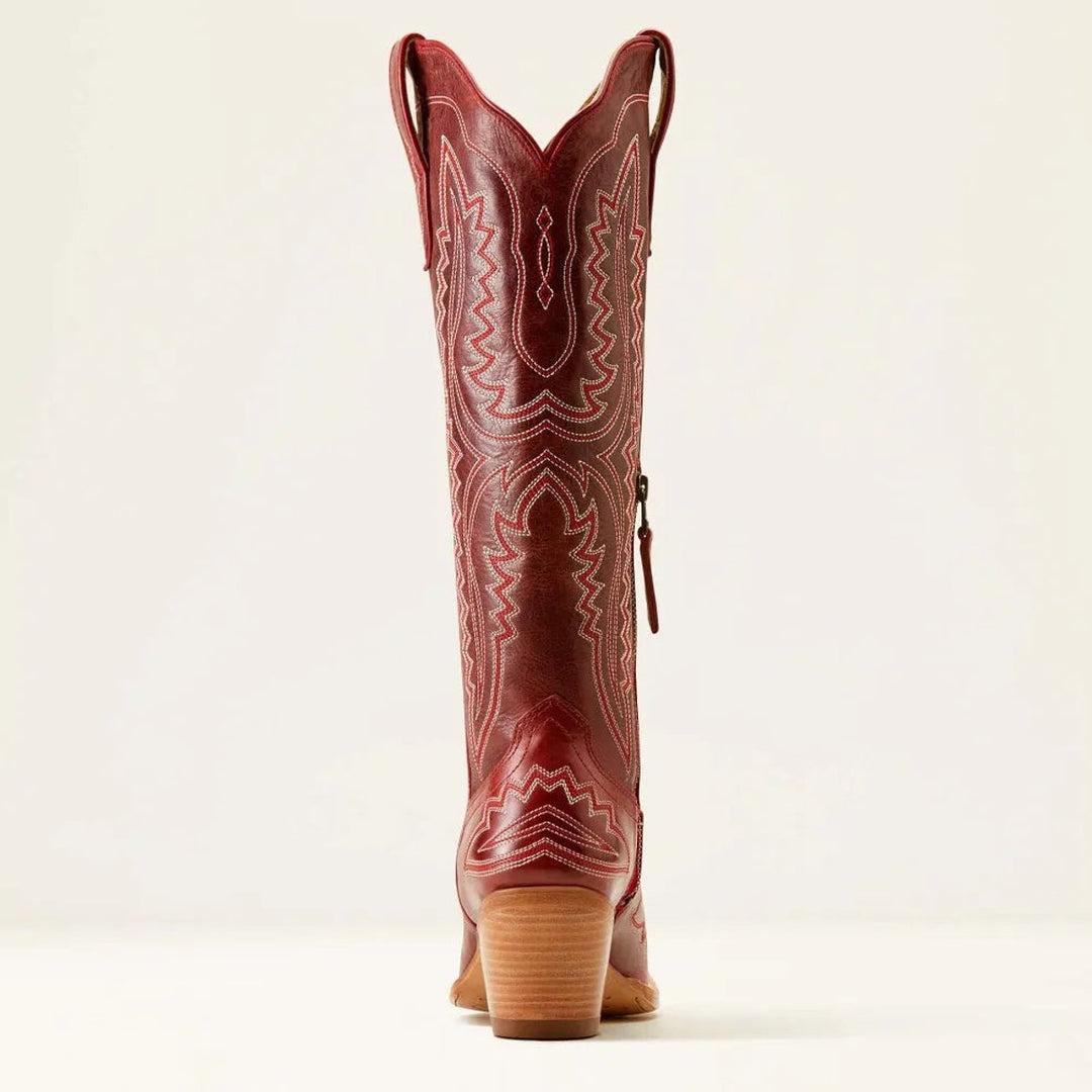 Ivy | Women's Embroidered Knee-High Heeled Cowboy Boots Pointed Toe