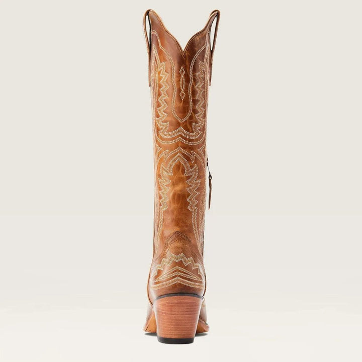 Ivy | Women's Embroidered Knee-High Heeled Cowboy Boots Pointed Toe