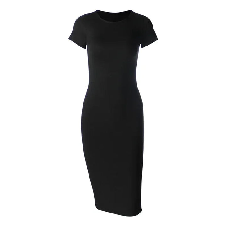 Sophie | Women's Fitted Bodycon Midi Dress Short Sleeve Stretch Fabric
