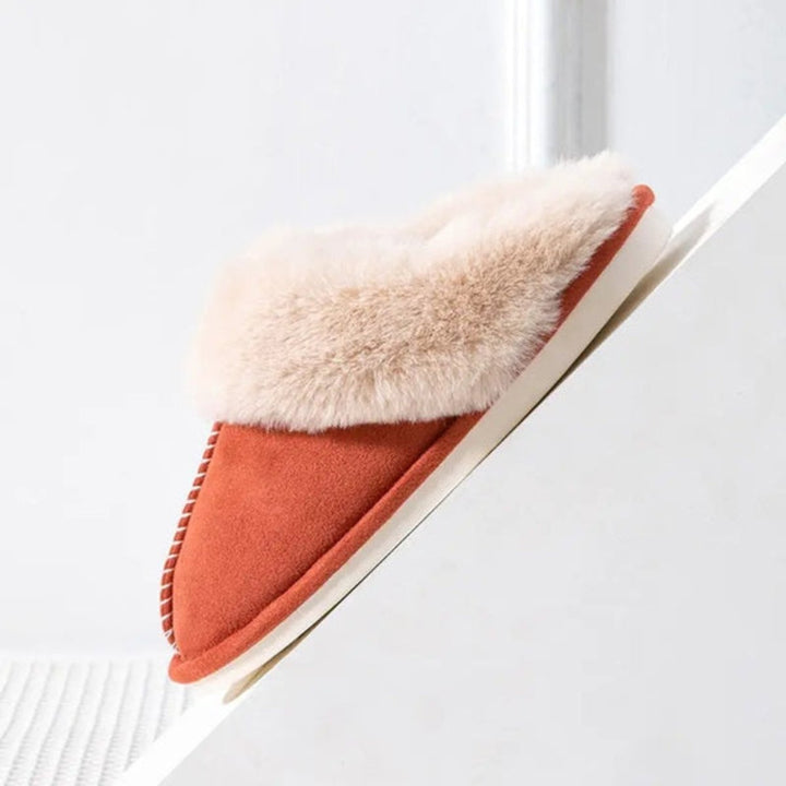 Emily | Women's Faux-Suede Fluffy Slip-On Mule Slippers