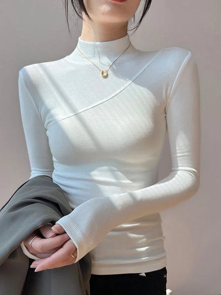 Sophie | Women's Fitted Ribbed Roll Neck Jumper Long Sleeve