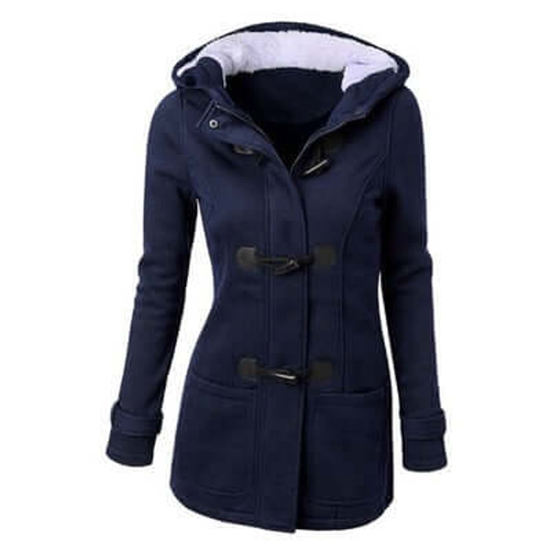 Florence | Women's Fleece-Lined Hooded Toggle Wool Coat