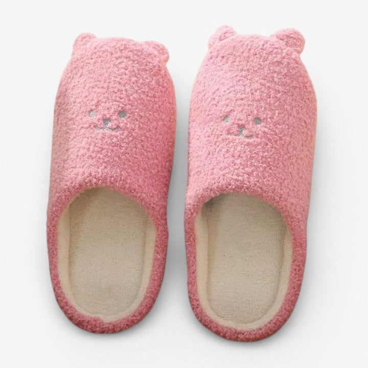 Rosie | Women's Fluffy Bear Slippers Slip-On Non-Slip Indoor