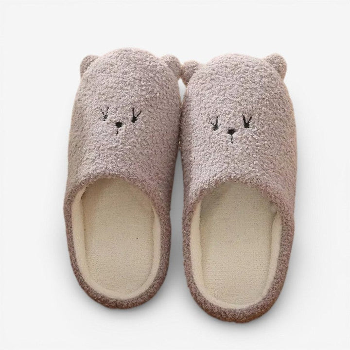 Rosie | Women's Fluffy Bear Slippers Slip-On Non-Slip Indoor