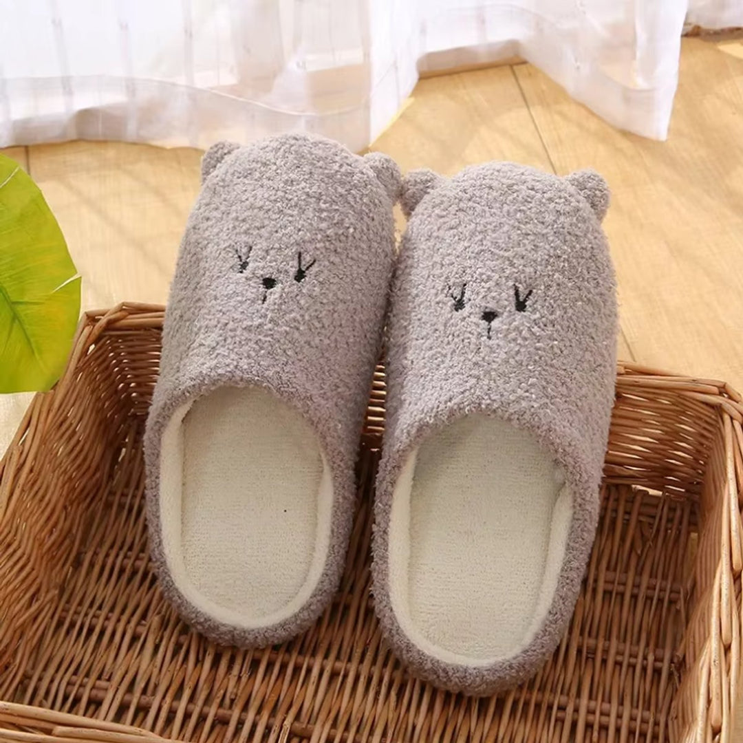 Rosie | Women's Fluffy Bear Slippers Slip-On Non-Slip Indoor