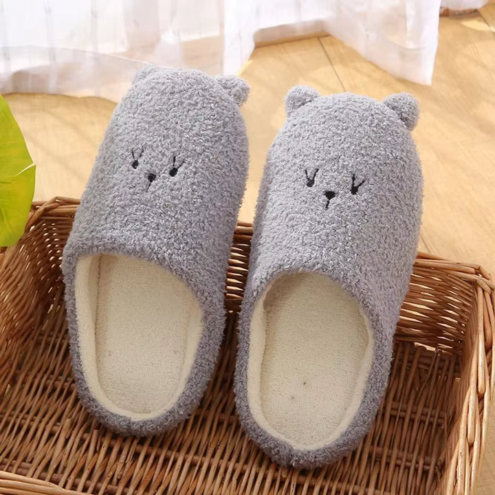 Rosie | Women's Fluffy Bear Slippers Slip-On Non-Slip Indoor