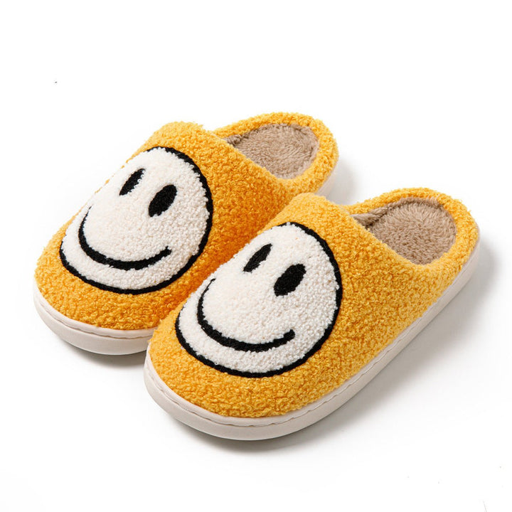 Florence | Women's Fluffy Smiley Face Faux-Fur Lined Cosy House Slippers