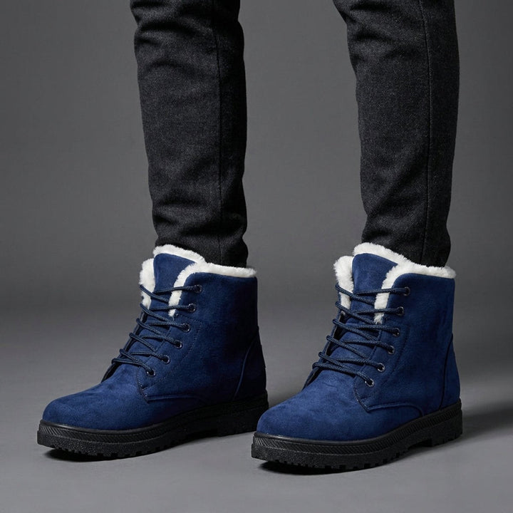 Evelyn | Women's Fur-Lined Suede Lace-Up Ankle Boots