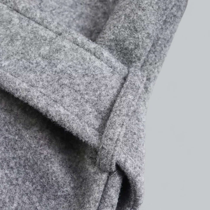 Isla | Women's Hooded Belted Long Wool Coat Trench Coat