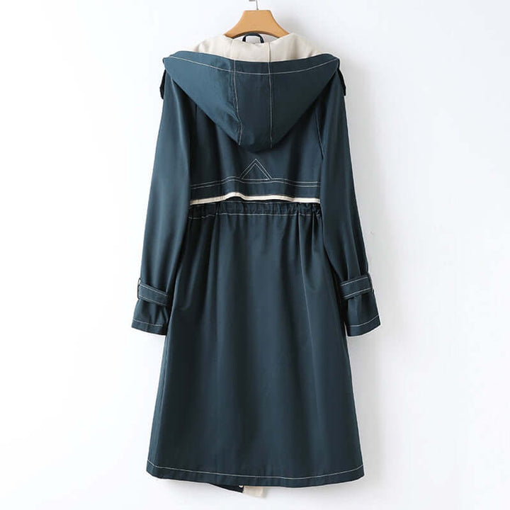 Mia | Women's Hooded Drawstring Trench Coat Windbreaker Jacket
