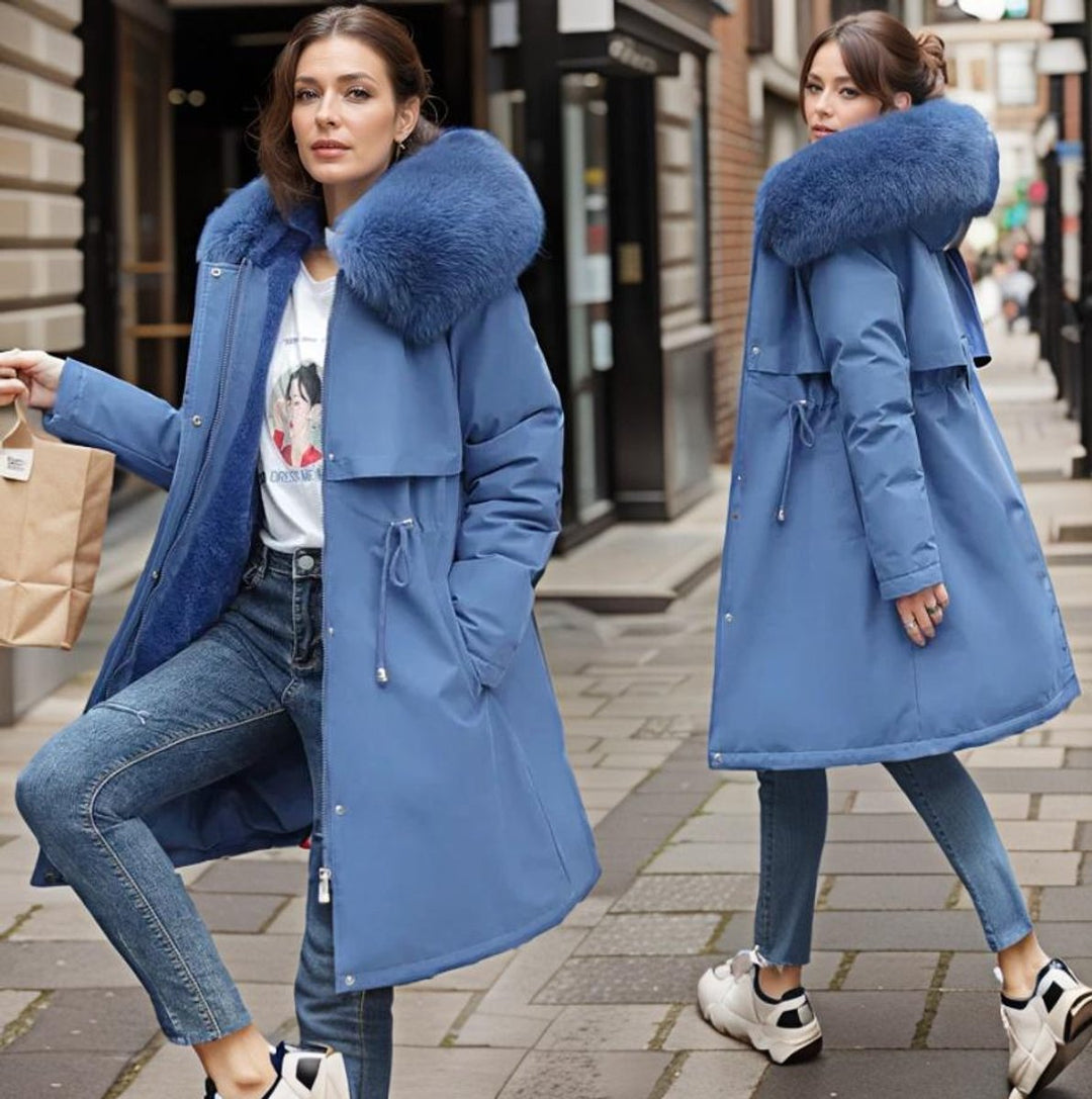 Scarlett | Women's Hooded Faux-Fur Trim Waterproof Puffer Coat Ladies Winter Parka