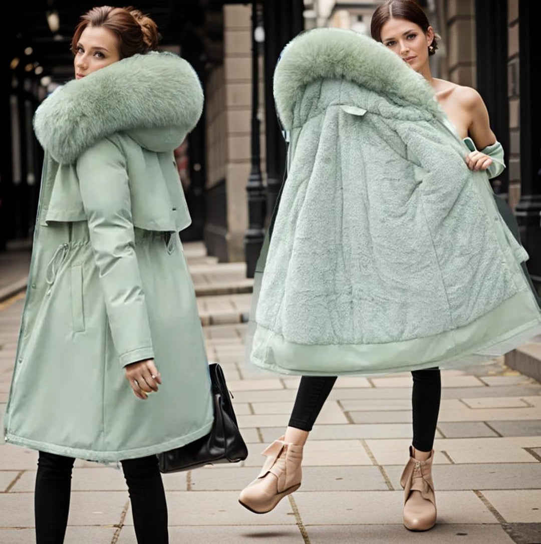 Scarlett | Women's Hooded Faux-Fur Trim Waterproof Puffer Coat Ladies Winter Parka