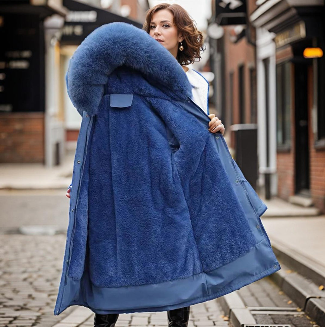 Scarlett | Women's Hooded Faux-Fur Trim Waterproof Puffer Coat Ladies Winter Parka