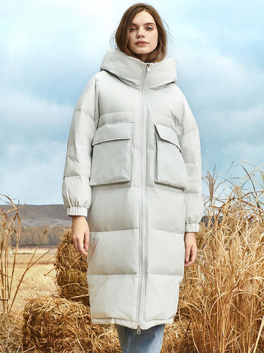 Emily | Women's Hooded Long Puffer Coat Oversized Ladies Puffer Jacket
