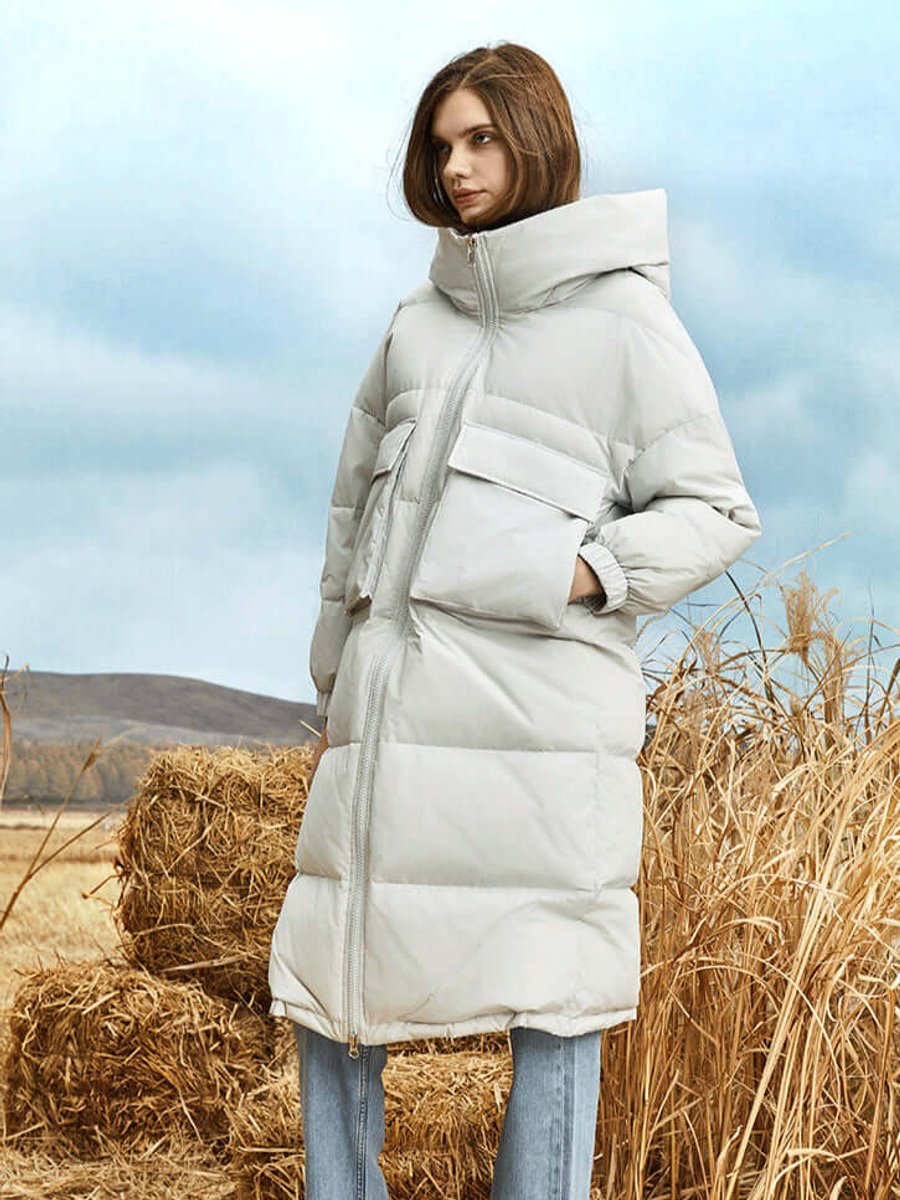 Emily | Women's Hooded Long Puffer Coat Oversized Ladies Puffer Jacket