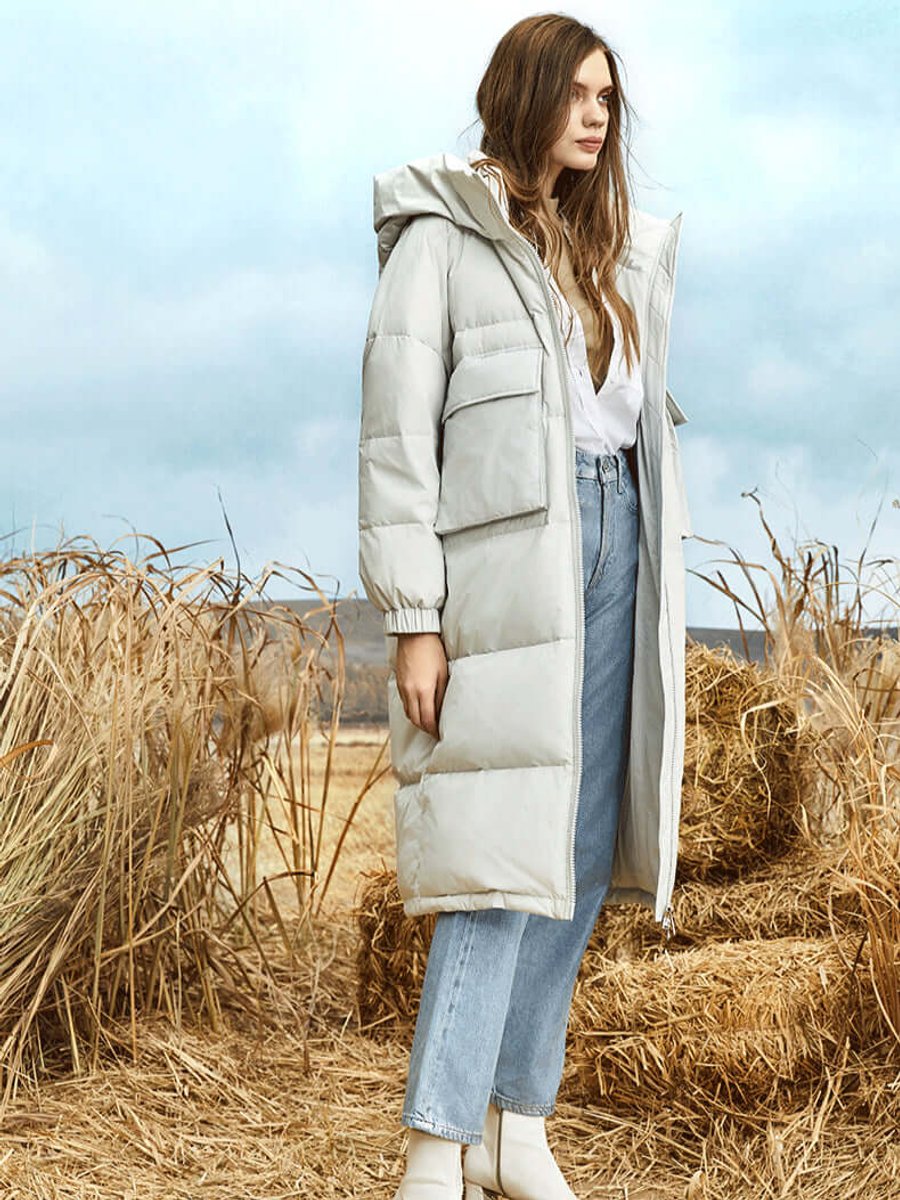 Emily | Women's Hooded Long Puffer Coat Oversized Ladies Puffer Jacket