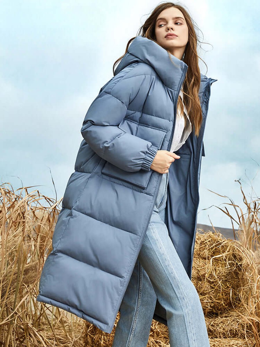 Emily | Women's Hooded Long Puffer Coat Oversized Ladies Puffer Jacket