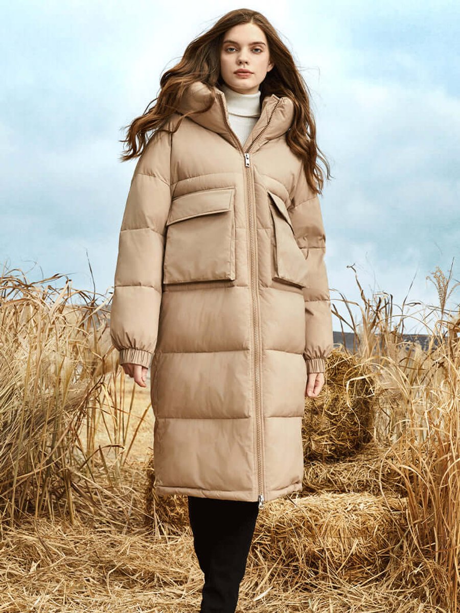 Emily | Women's Hooded Long Puffer Coat Oversized Ladies Puffer Jacket