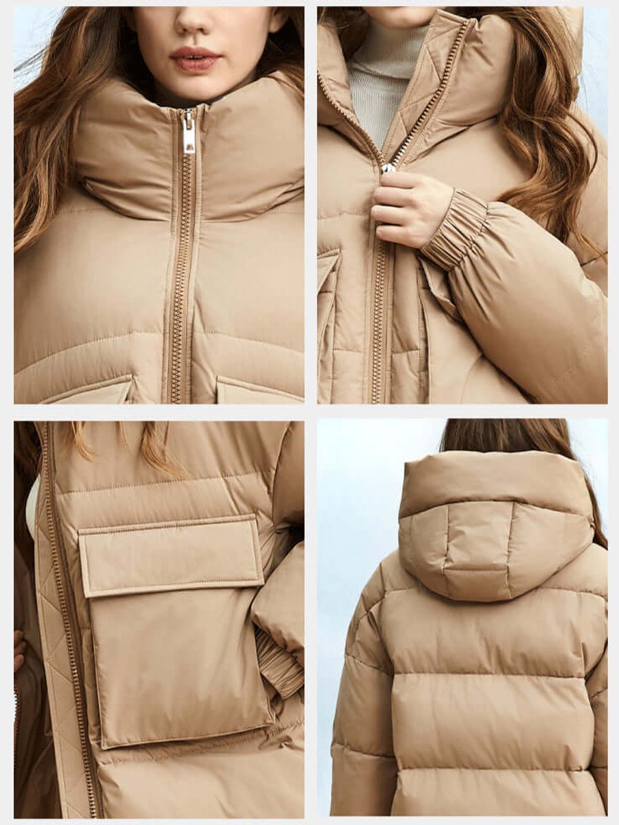 Emily | Women's Hooded Long Puffer Coat Oversized Ladies Puffer Jacket