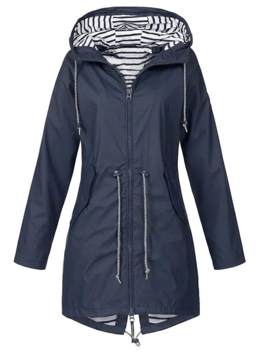 Isla | Women's Hooded Waterproof Drawstring Trench Coat Rain Mac