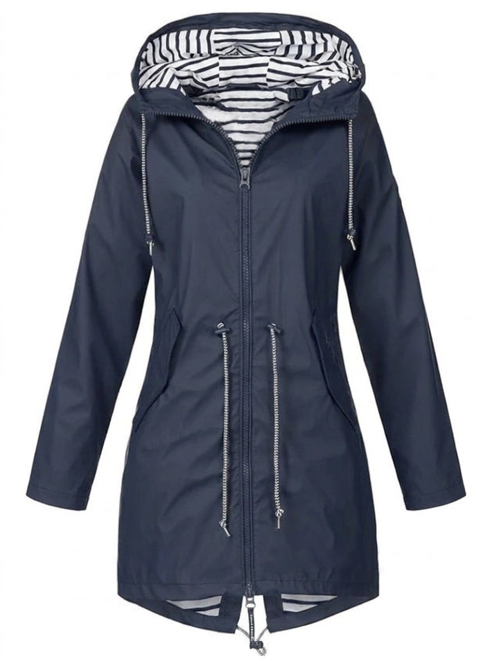Isla | Women's Hooded Waterproof Drawstring Trench Coat Rain Mac