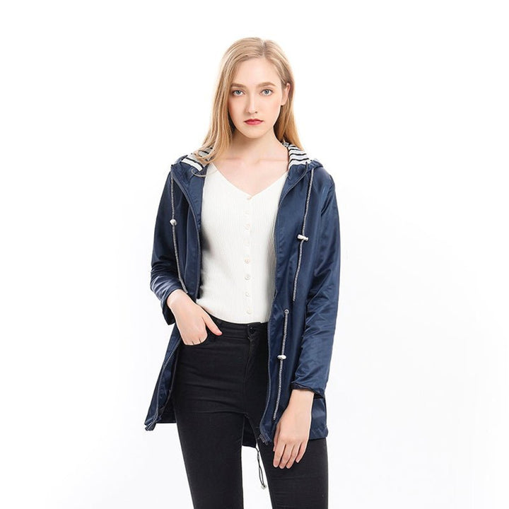 Isla | Women's Hooded Waterproof Drawstring Trench Coat Rain Mac
