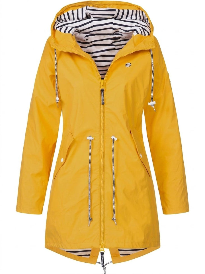 Isla | Women's Hooded Waterproof Drawstring Trench Coat Rain Mac