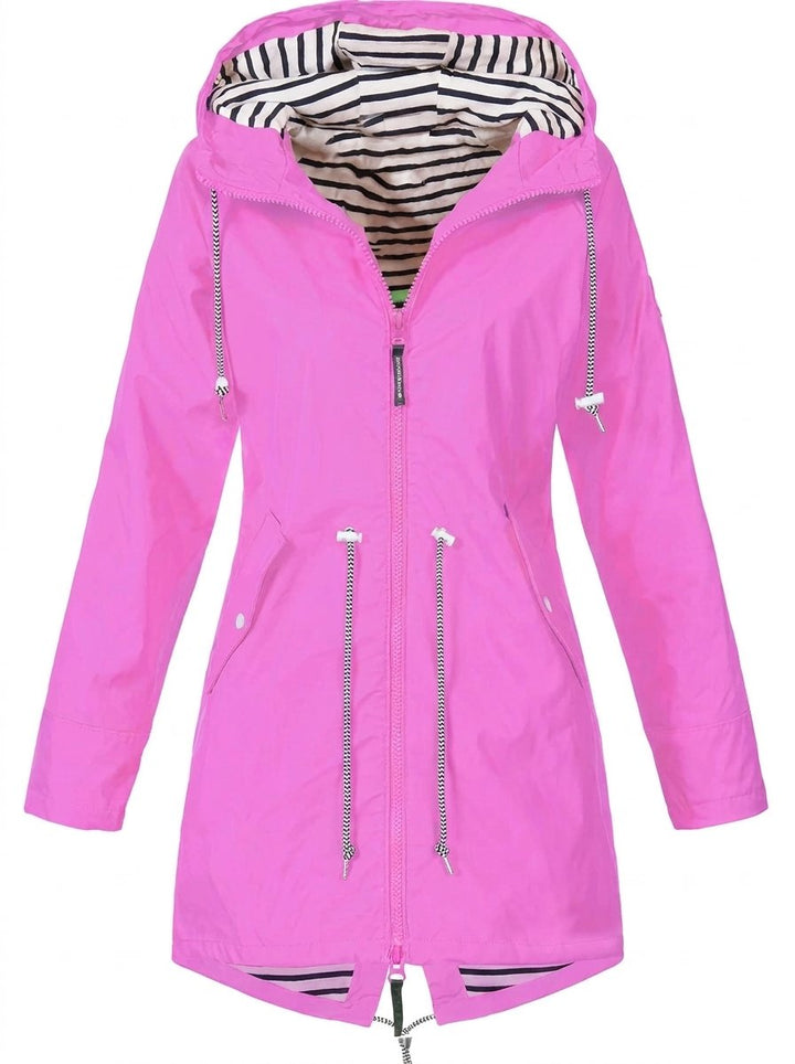 Isla | Women's Hooded Waterproof Drawstring Trench Coat Rain Mac