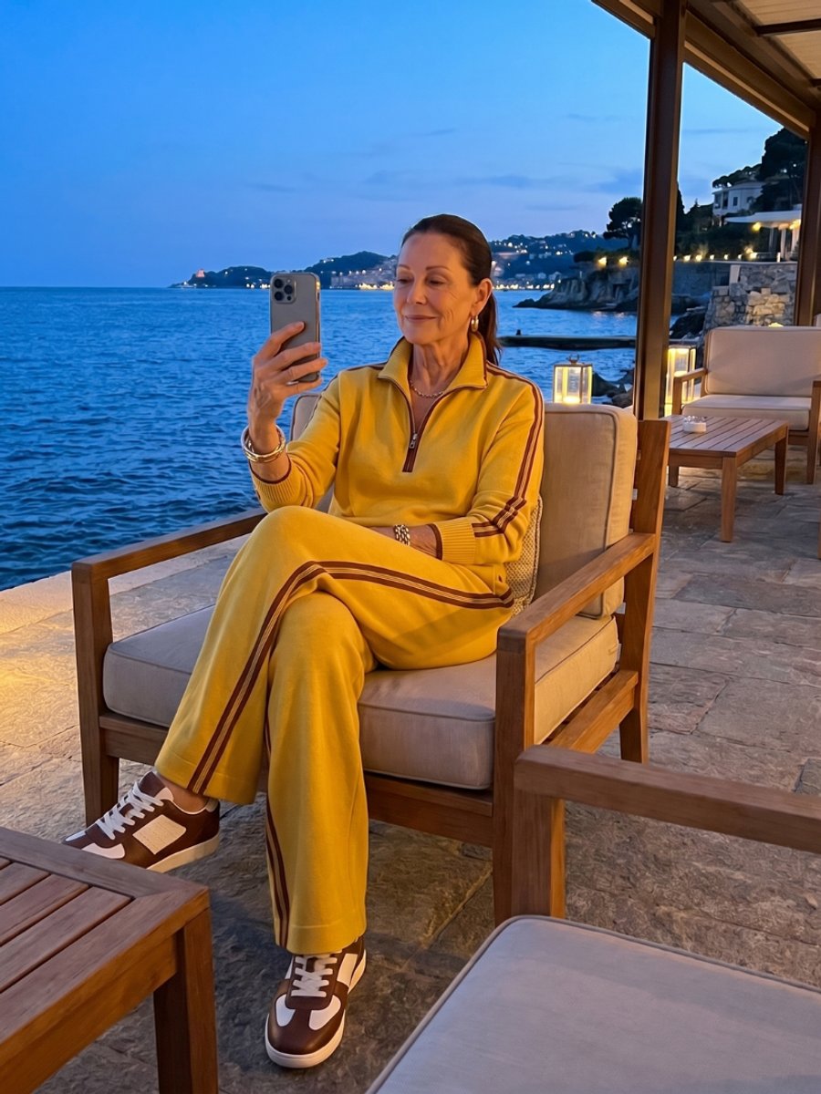 Rosie | Women's Knitted Quarter-Zip Wide-Leg Stripe Loungewear Set