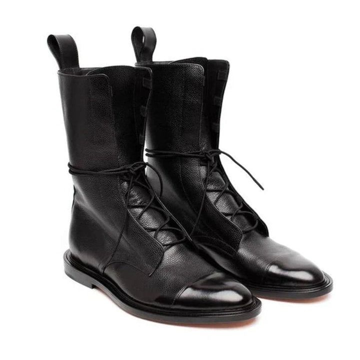 Grace | Women's Lace-Up Leather Ankle Boots Vintage Combat Style